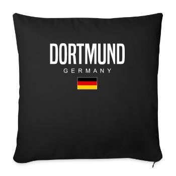 Dortmund - Sofakissenbezug 45 x 45 cm - Schwarz - Vorne