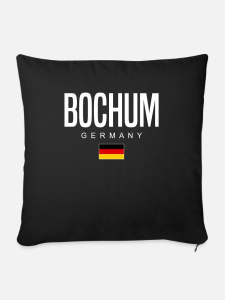 Bochum - Sofakissenbezug 45 x 45 cm - Schwarz