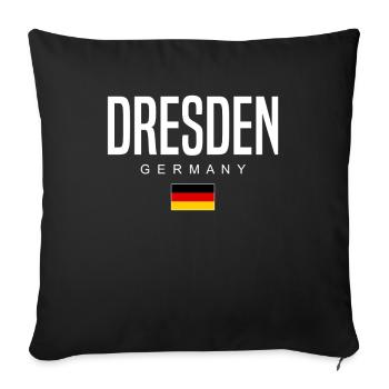 Dresden - Sofa pillowcase 17,3'' x 17,3'' (45 x 45 cm) - black - Front