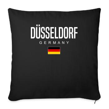 Dusseldorf - Sofa pillowcase 17,3'' x 17,3'' (45 x 45 cm) - black - Front