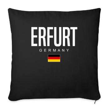 Erfurt - Sofa pillowcase 17,3'' x 17,3'' (45 x 45 cm) - black - Front