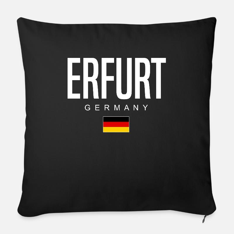 Erfurt - Sofakissenbezug 45 x 45 cm - Schwarz