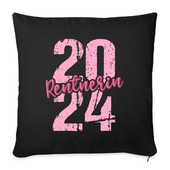 Retirement Pension Pensioner Pensioner Pension 2024 - Sofa pillowcase 17,3'' x 17,3'' (45 x 45 cm) - black - Front