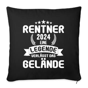 Retirement Pension Pensioner Pensioner Pension 2024 - Sofa pillowcase 17,3'' x 17,3'' (45 x 45 cm) - black - Front