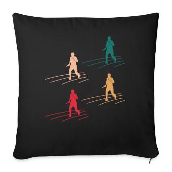 Colorful Relay Race Spirit - Sofa pillowcase 17,3'' x 17,3'' (45 x 45 cm) - black - Front