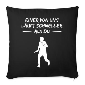 Fast Runner Challenge - Sofa pillowcase 17,3'' x 17,3'' (45 x 45 cm) - black - Front