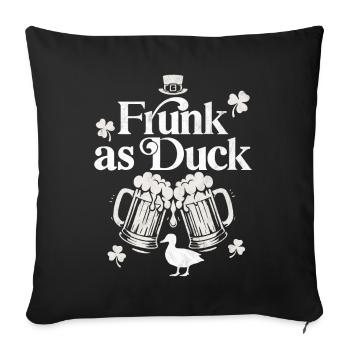 Frunk als Ente - Sofakissenbezug 45 x 45 cm - Schwarz - Vorne