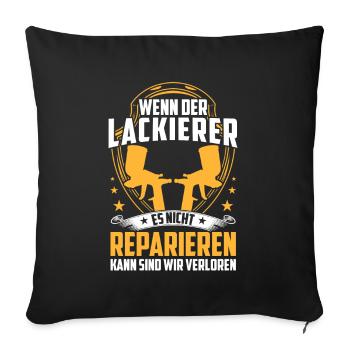 Do not repair car painters Car painters - Sofa pillowcase 17,3'' x 17,3'' (45 x 45 cm) - black - Front