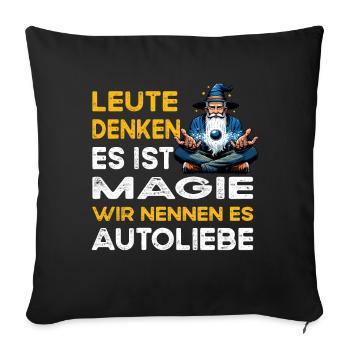 People Thinking Magic Car Love Car Mechanic - Sofa pillowcase 17,3'' x 17,3'' (45 x 45 cm) - black - Front