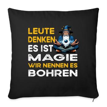 People Thinking Magic Drilling Dentist - Sofa pillowcase 17,3'' x 17,3'' (45 x 45 cm) - black - Front