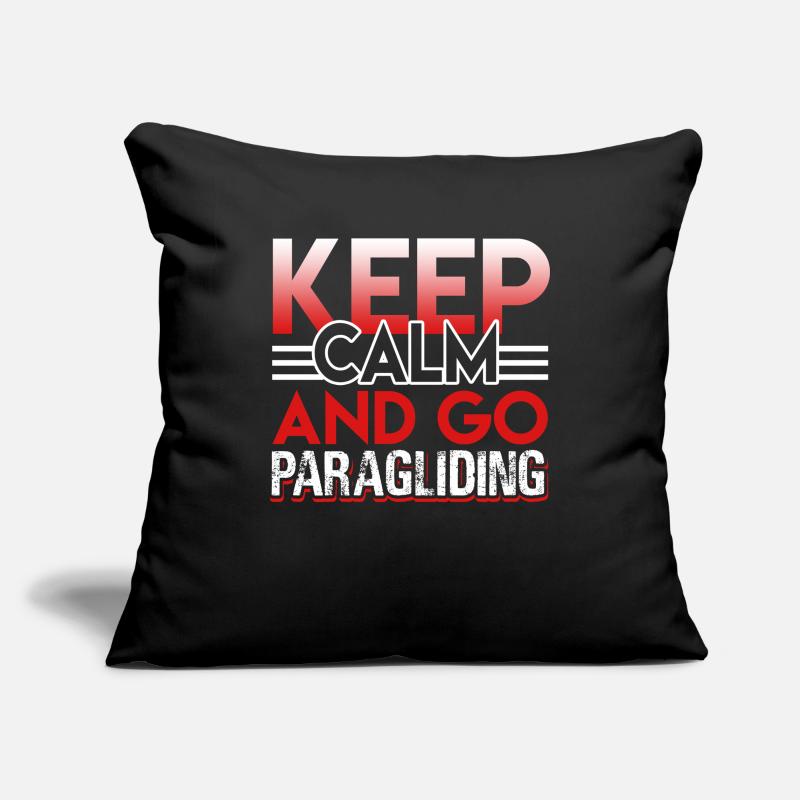 Paragliding Keep Calm And Go Paragliding Sofa pillowcase 17,3'' x 17,3'' (45 x 45 cm)