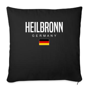 Heilbronn - Housse de coussin décorative 45 x 45 cm - noir - Devant