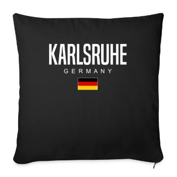 Karlsruhe - Housse de coussin décorative 45 x 45 cm - noir - Devant