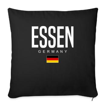 Eat - Sofa pillowcase 17,3'' x 17,3'' (45 x 45 cm) - black - Front