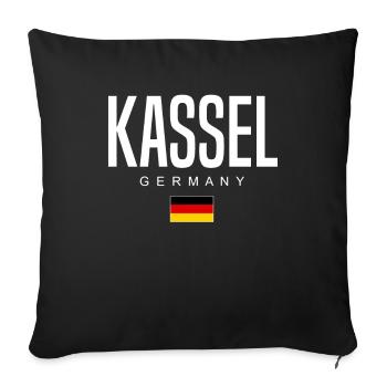 Kassel - Sofa pillowcase 17,3'' x 17,3'' (45 x 45 cm) - black - Front