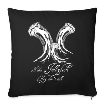 Méduses de méduses de méduses de mer - Housse de coussin décorative 45 x 45 cm - noir - Devant
