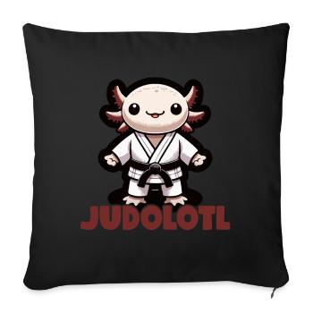 Judo Axolotl Judo Gift Judoka - Sofa pillowcase 17,3'' x 17,3'' (45 x 45 cm) - black - Front