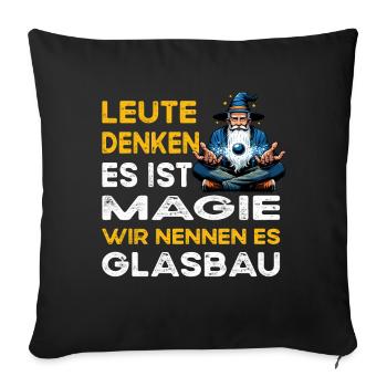 Les gens qui pensent à la fabrication de verres magiques - Housse de coussin décorative 45 x 45 cm - noir - Devant