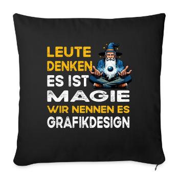 People Thinking Magic Graphic Design Graphic Designer - Sofa pillowcase 17,3'' x 17,3'' (45 x 45 cm) - black - Front