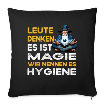 Leute denken Magie Hygiene Medizin lebensmittel - Sofakissenbezug 45 x 45 cm - Schwarz - Vorne