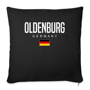 Oldenburg - Sofa pillowcase 17,3'' x 17,3'' (45 x 45 cm) - black - Front