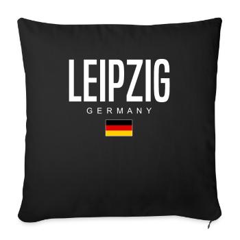 Leipzig - Sofakissenbezug 45 x 45 cm - Schwarz - Vorne
