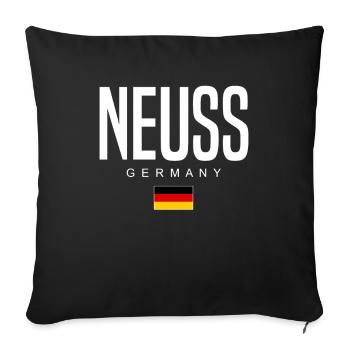 Neuss - Housse de coussin décorative 45 x 45 cm - noir - Devant
