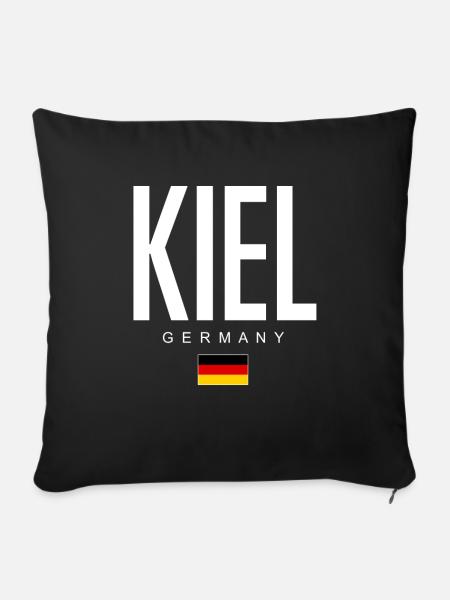 Kiel - Sofakissenbezug 45 x 45 cm - Schwarz
