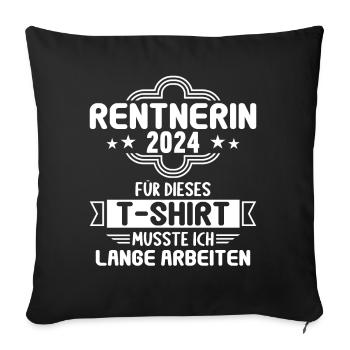 Retirement Pension Pensioner Pensioner Pension 2024 - Sofa pillowcase 17,3'' x 17,3'' (45 x 45 cm) - black - Front