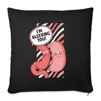 Je t’enfile Bypass gastrique Bariatric Gastrique - Housse de coussin décorative 45 x 45 cm - noir - Devant
