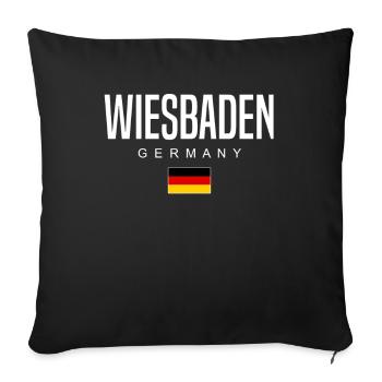 Wiesbaden - Housse de coussin décorative 45 x 45 cm - noir - Devant