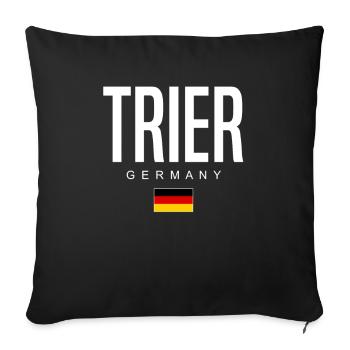 Trier - Sofa pillowcase 17,3'' x 17,3'' (45 x 45 cm) - black - Front