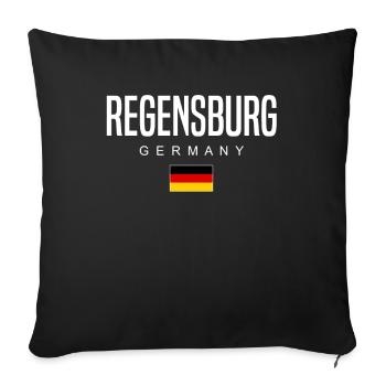 Regensburg - Sofa pillowcase 17,3'' x 17,3'' (45 x 45 cm) - black - Front