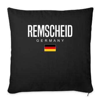 Remscheid - Housse de coussin décorative 45 x 45 cm - noir - Devant