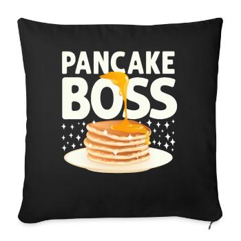 Pancake Lover Kids Pancake - Sofa pillowcase 17,3'' x 17,3'' (45 x 45 cm) - black - Front