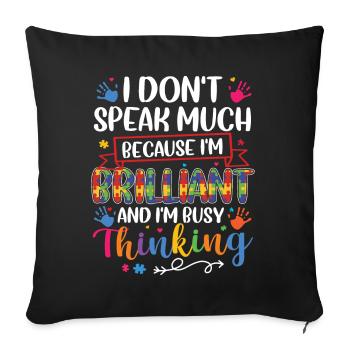 Autism Awareness Day Autistic Gift - Sofa pillowcase 17,3'' x 17,3'' (45 x 45 cm) - black - Front