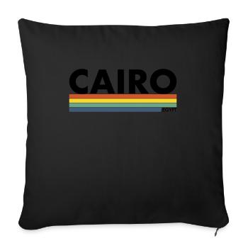 Cairo Retro Egypt Egypt Egyptian Egyptian - Sofa pillowcase 17,3'' x 17,3'' (45 x 45 cm) - black - Front