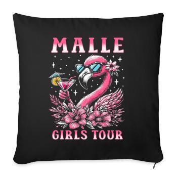 Visite des filles de Malle - Housse de coussin décorative 45 x 45 cm - noir - Devant