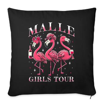 Visite des filles de Malle - Housse de coussin décorative 45 x 45 cm - noir - Devant