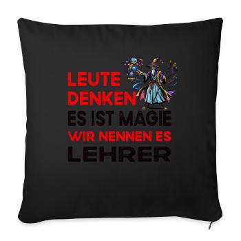 People Thinking Magic Teacher Student - Sofa pillowcase 17,3'' x 17,3'' (45 x 45 cm) - black - Front