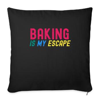 La pâtisserie est mon échappatoire - Housse de coussin décorative 45 x 45 cm - noir - Devant
