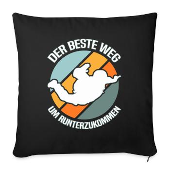 Skydiving Skydiver - Sofa pillowcase 17,3'' x 17,3'' (45 x 45 cm) - black - Front