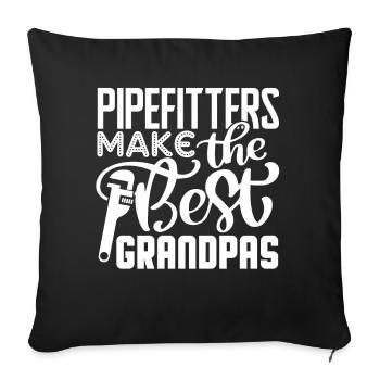 Pipefitter Pipefitters Make The Best Grandpas - Sofa pillowcase 17,3'' x 17,3'' (45 x 45 cm) - black - Front