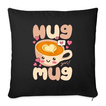 Bol à déjeuner câlin du matin ! - Housse de coussin décorative 45 x 45 cm - noir - Devant