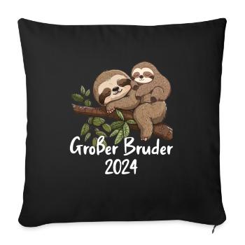 Big Brother 2024 Sloth - Sofa pillowcase 17,3'' x 17,3'' (45 x 45 cm) - black - Front