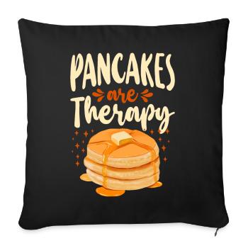 Pancake Lover Kids Pancakes Are - Sofa pillowcase 17,3'' x 17,3'' (45 x 45 cm) - black - Front