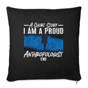 Anthropologie Une petite histoire Je suis archéologue - Housse de coussin décorative 45 x 45 cm - noir - Devant