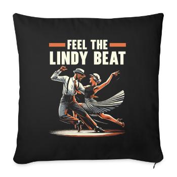 Danseur de Lindy Hop Danse Swing Danse - Housse de coussin décorative 45 x 45 cm - noir - Devant