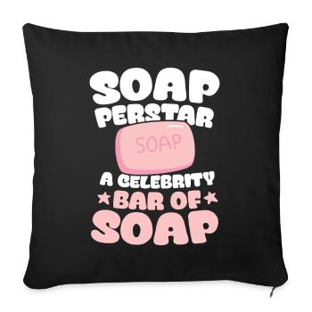 Soap Perstar Soap A Celebrity Bar Of Soap - Sofakissenbezug 45 x 45 cm - Schwarz - Vorne