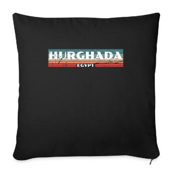 Hurghada Vintage Retro Egypt Egypt Egyptian - Sofa pillowcase 17,3'' x 17,3'' (45 x 45 cm) - black - Front